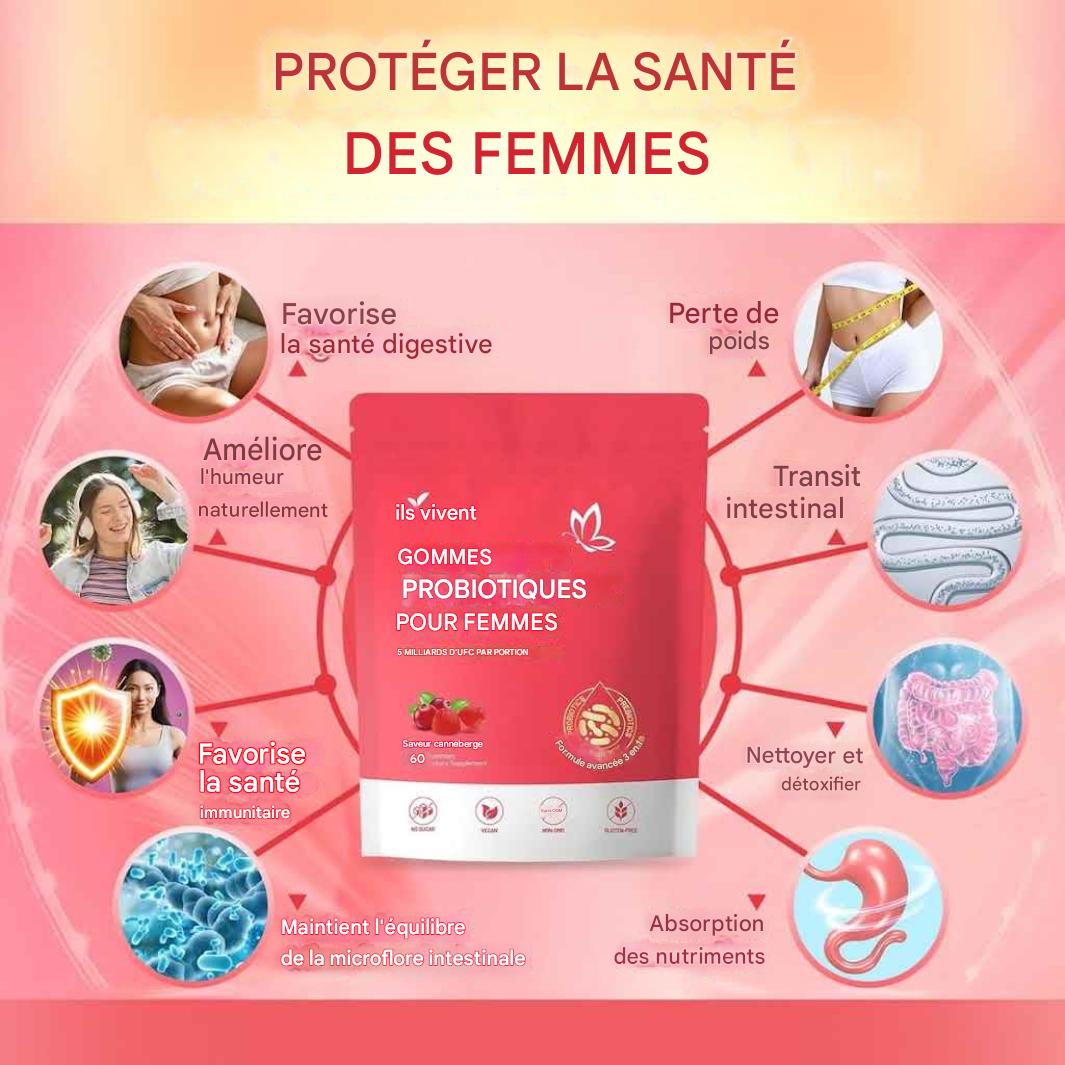 🌸 Dites Adieu Aux Ballonnements, Inconforts Et Déséquilibres Féminins Grâce Aux Gommes Probiotiques Pour Femmes 💃✨